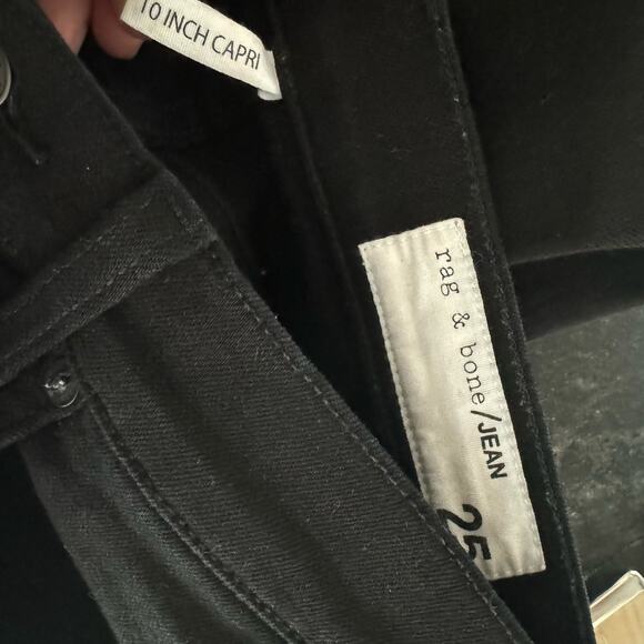 Rag & Bone 10 Inch Capris in Black - Picture 7 of 7